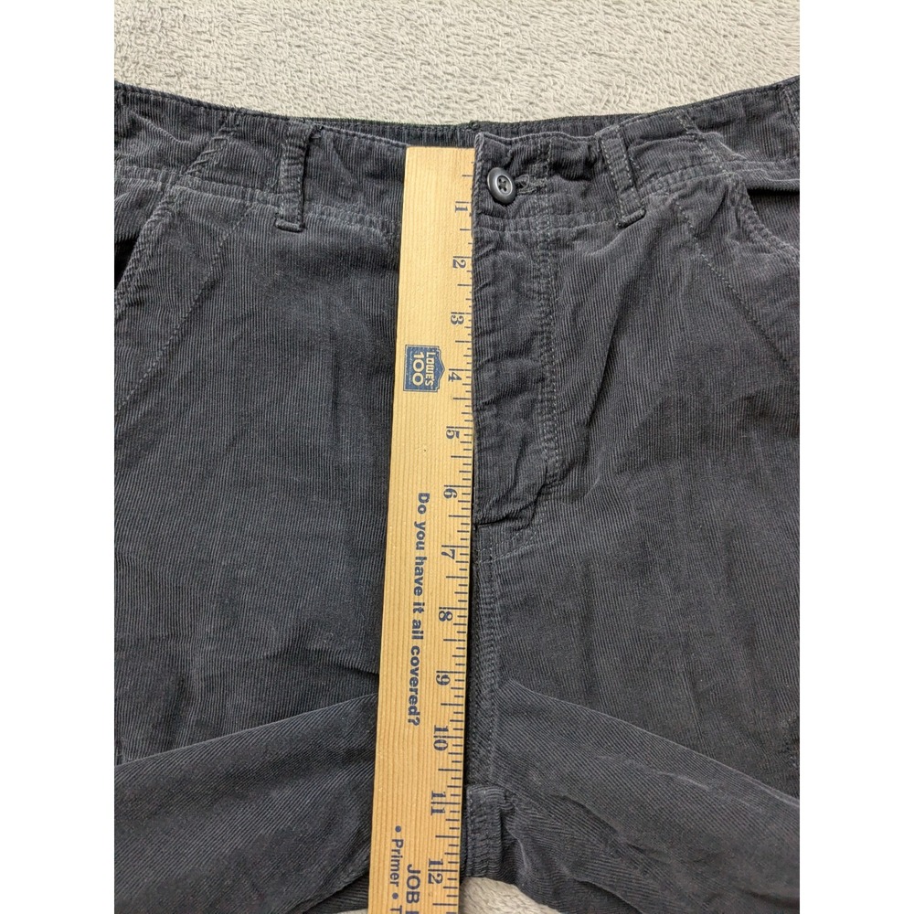 American Eagle Corduroy Cargo Jogger Pants Black Women 4 Short Button Fly Cotton - Picture 8 of 12